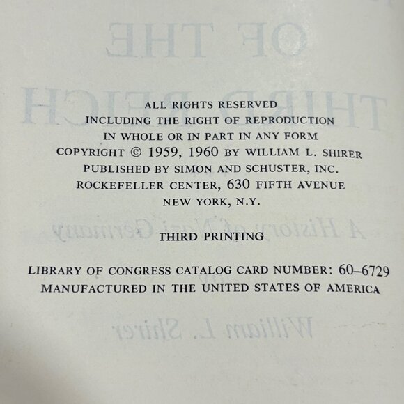 The Rise And Fall Of The Third Reich By William L. Shirer Hardcover 1960 - Picture 3 of 15